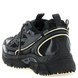 Black Polyethylene Athletic Sneakers