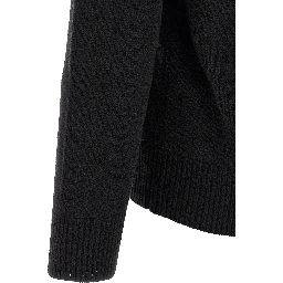 Black Virgin Wool Cardigan