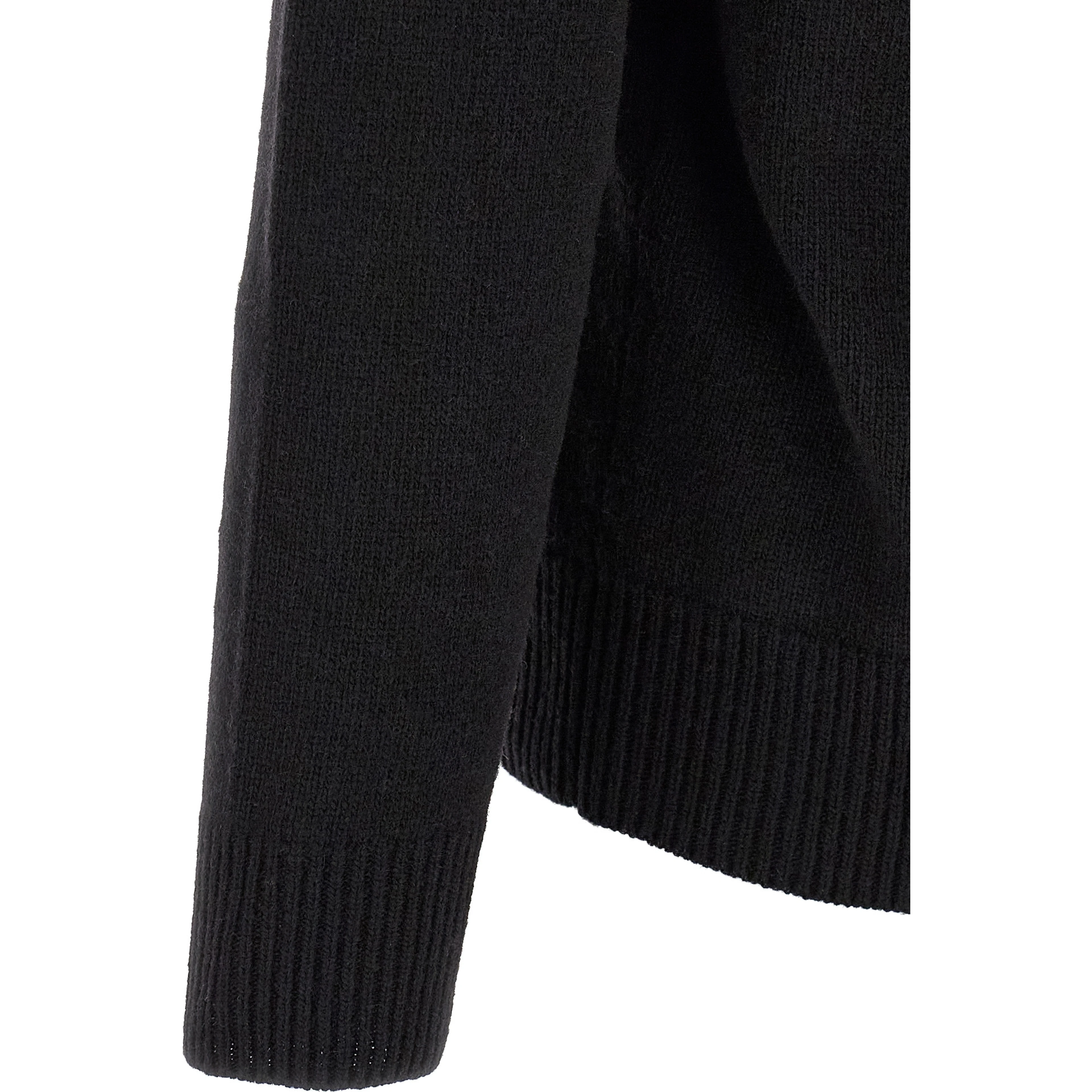 Black Virgin Wool Cardigan