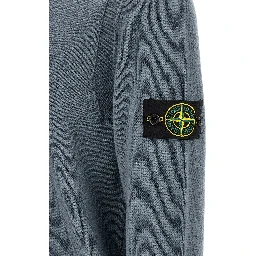 Blue Virgin Wool Cardigan