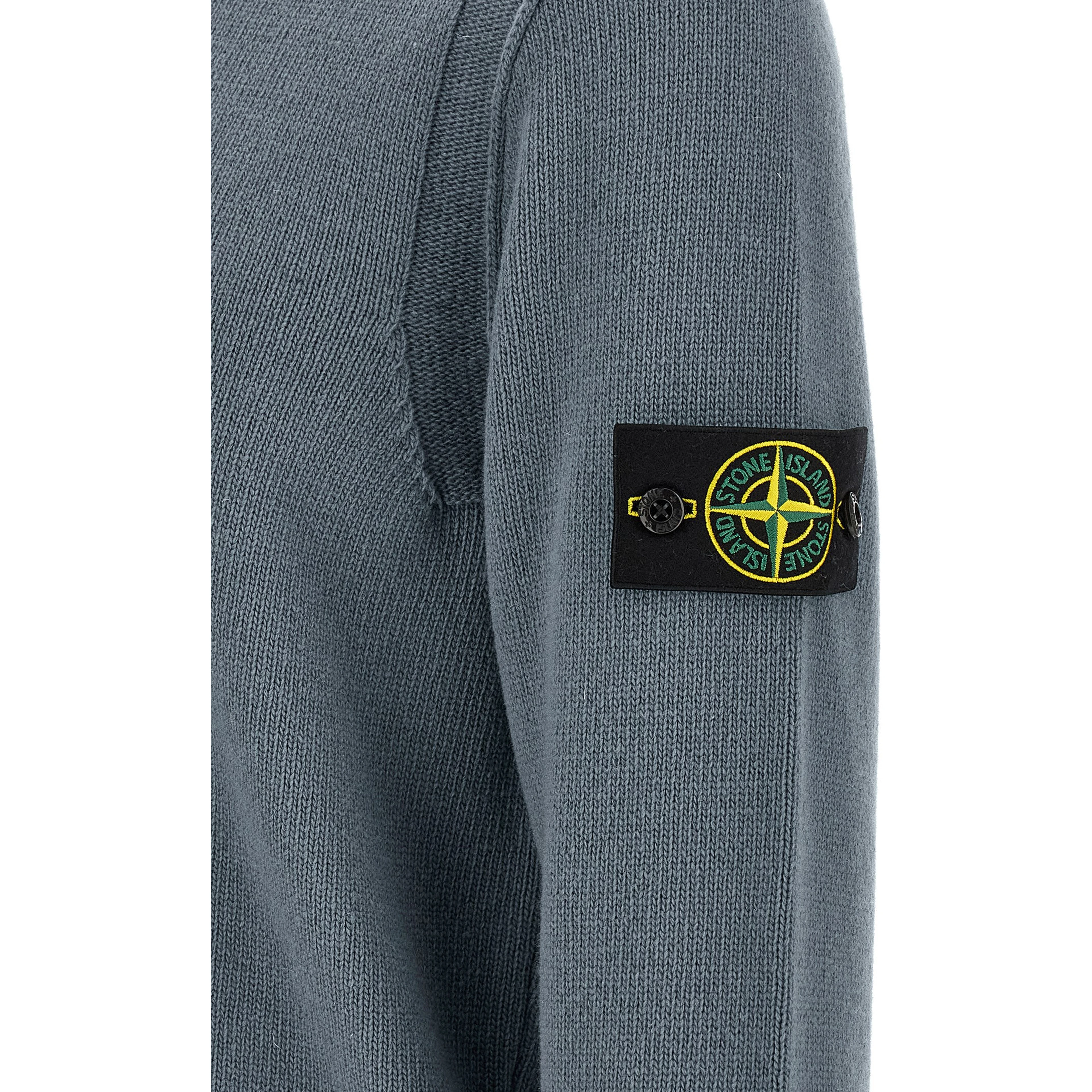 Blue Virgin Wool Cardigan