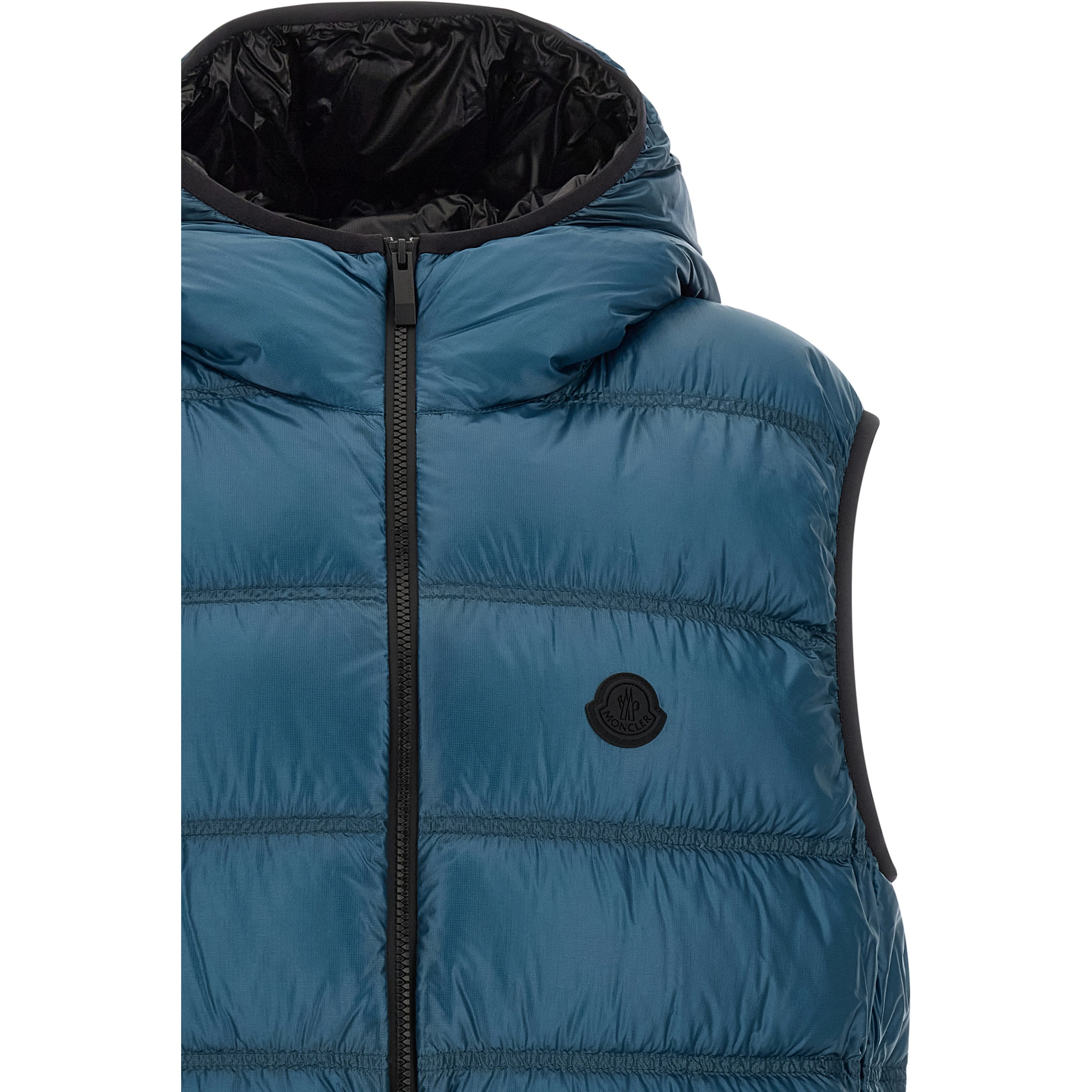 Blue Polyamide Full-Length Jacket