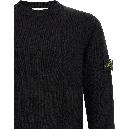 Black Virgin Wool Cardigan