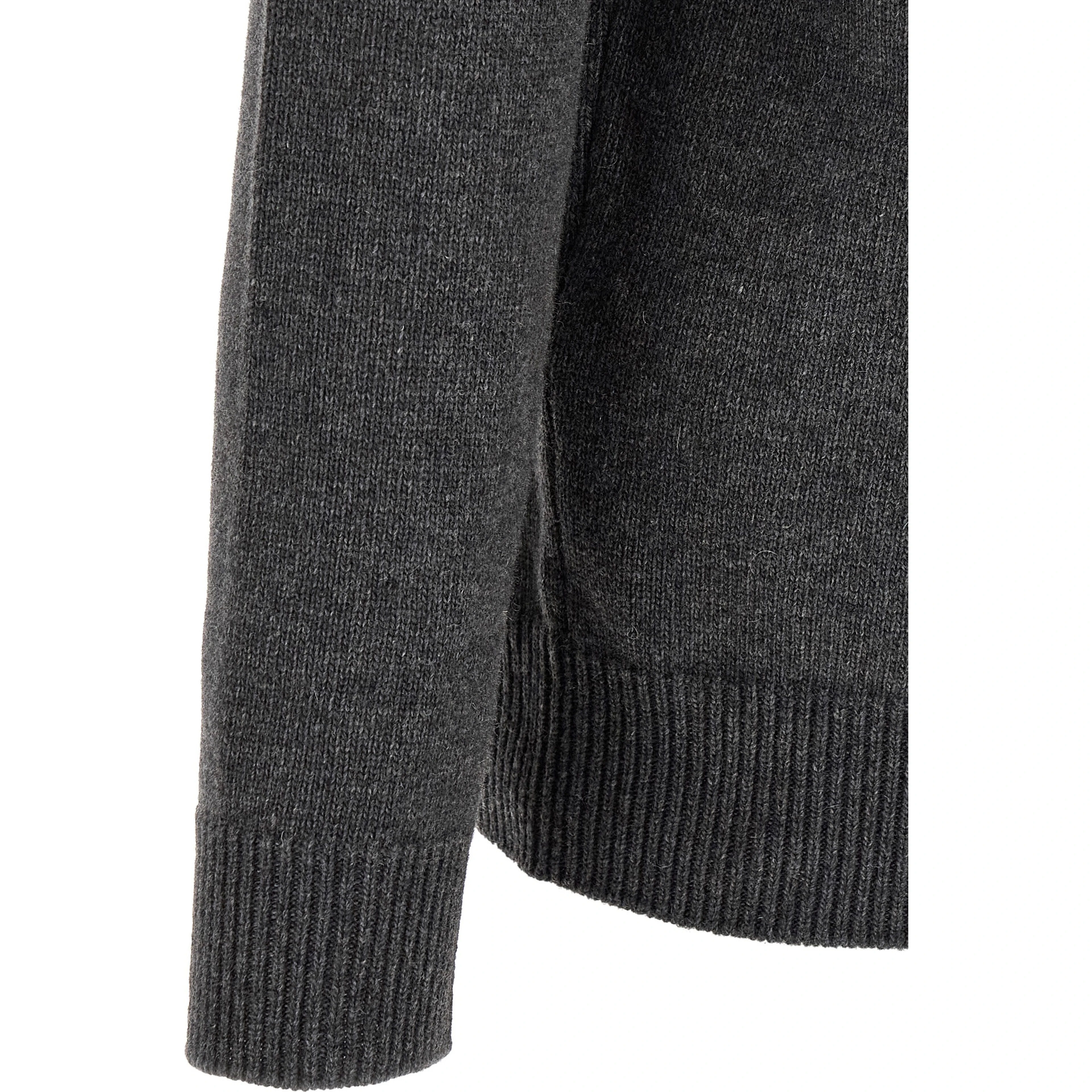 Gray Virgin Wool Cardigan