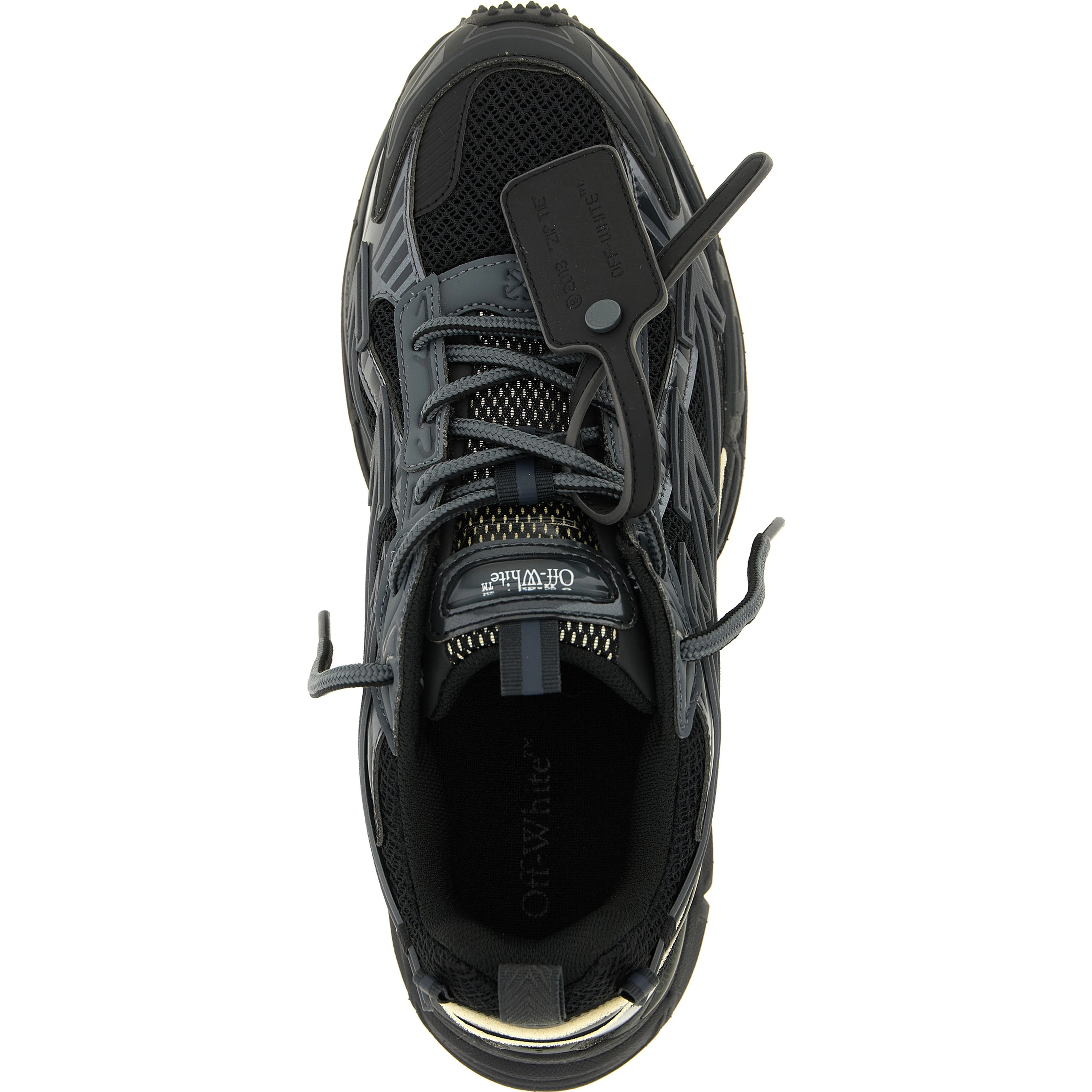 Black Polyethylene Athletic Sneakers