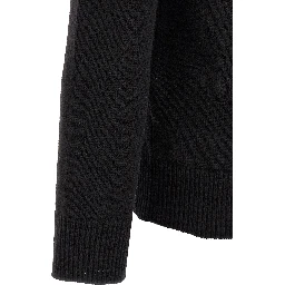 Black Virgin Wool Cardigan
