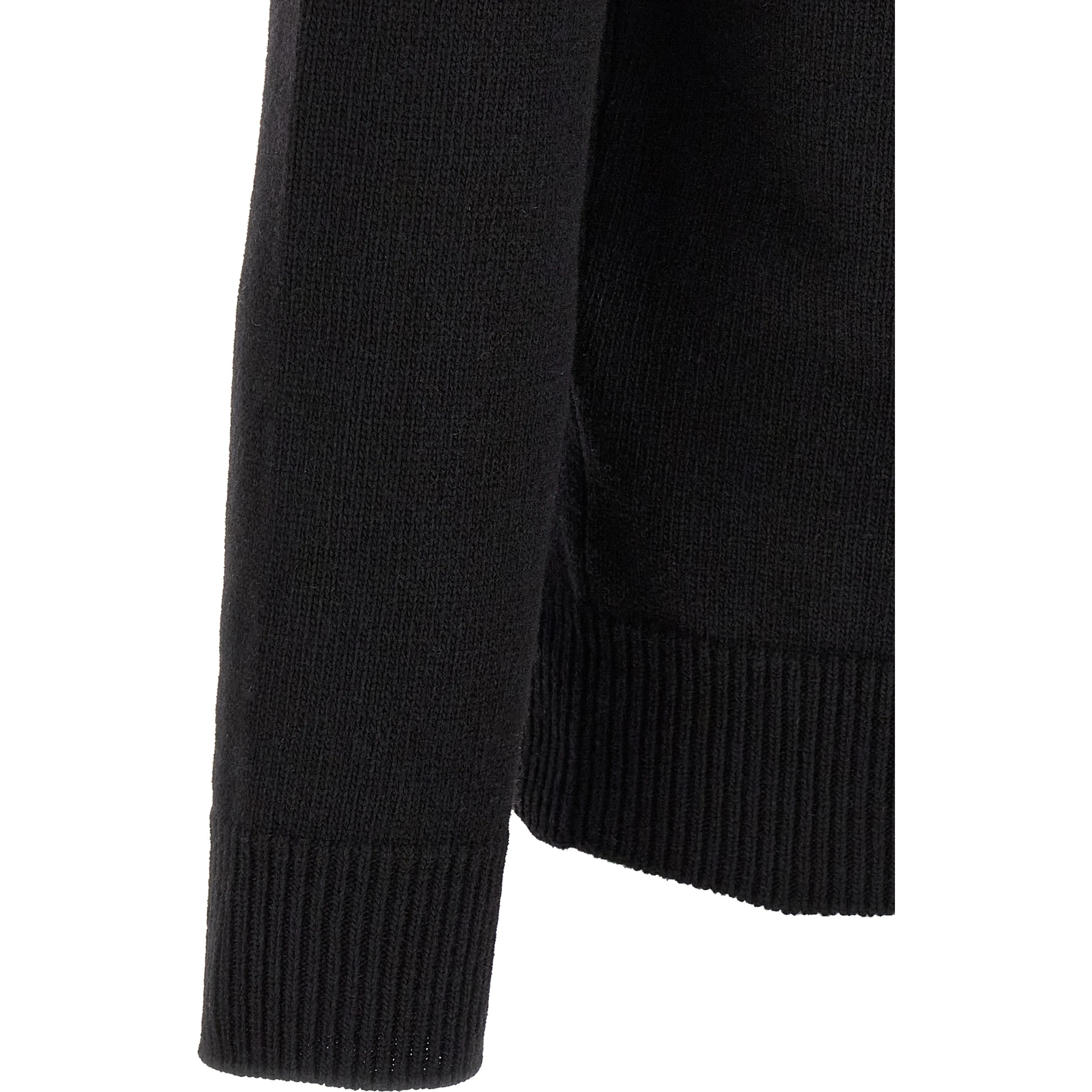 Black Virgin Wool Cardigan