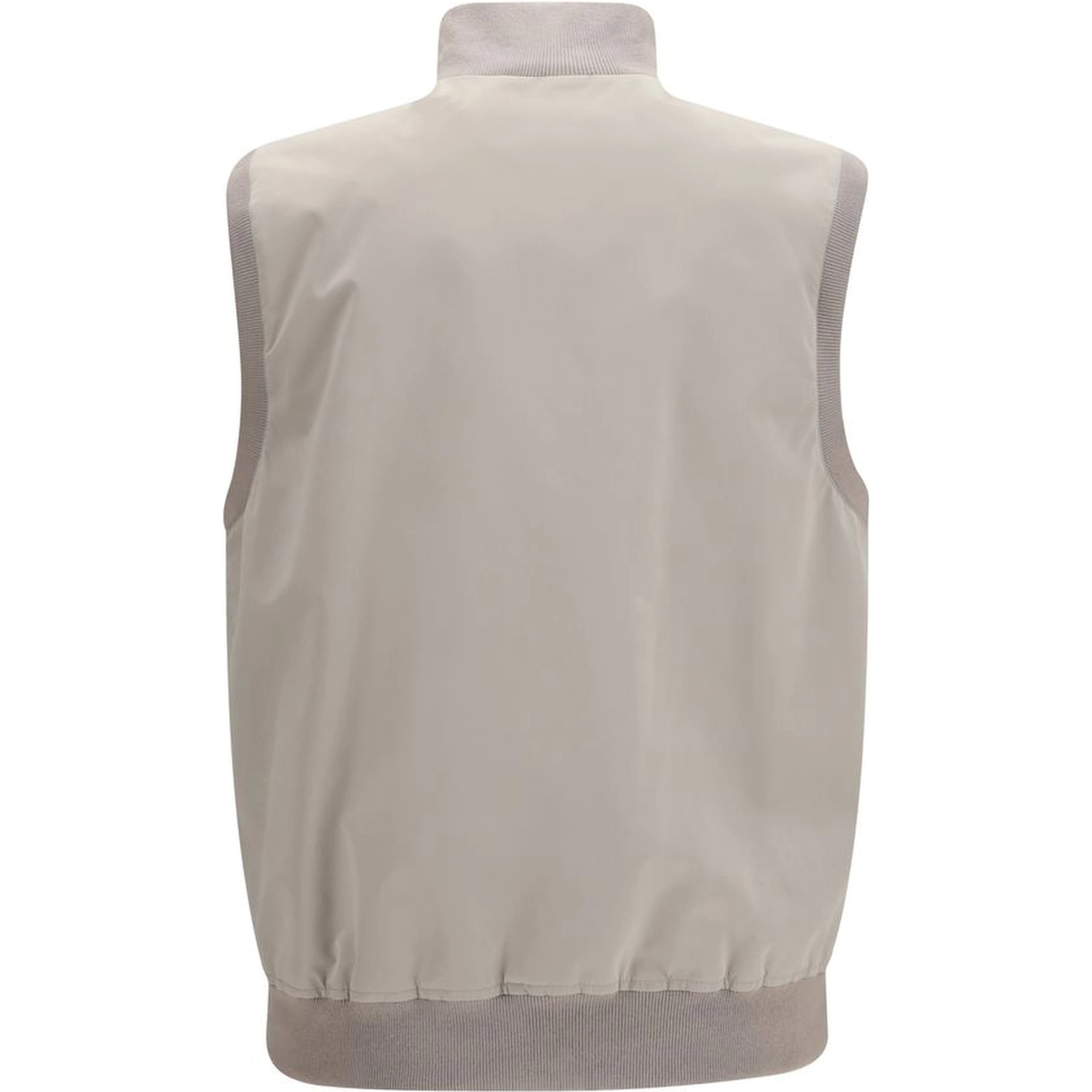 Gray Polyester Sleveless Jacket