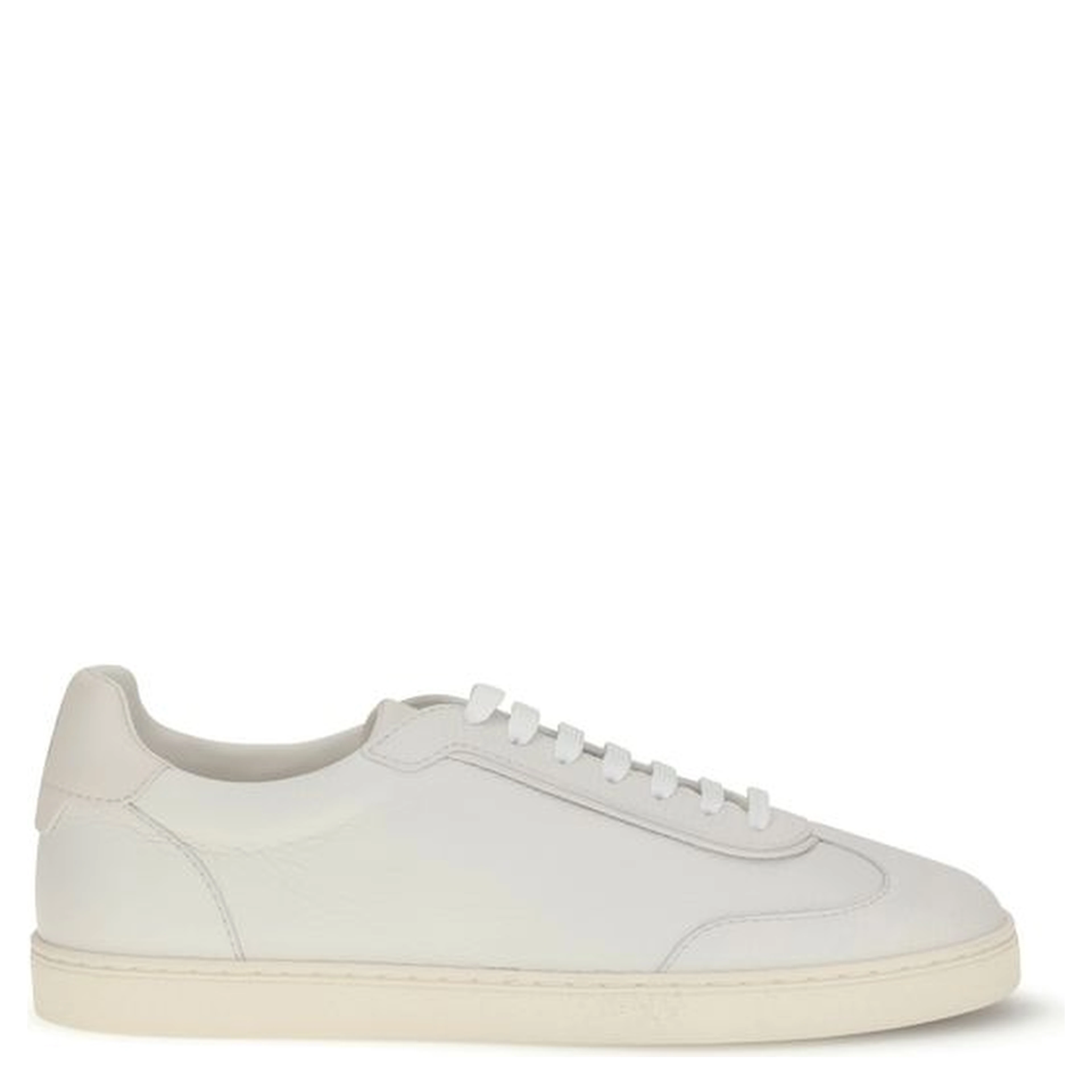 White Rubber Low Top Sneakers