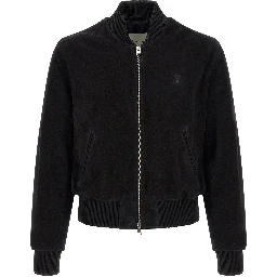 Black Goatskin Bomber