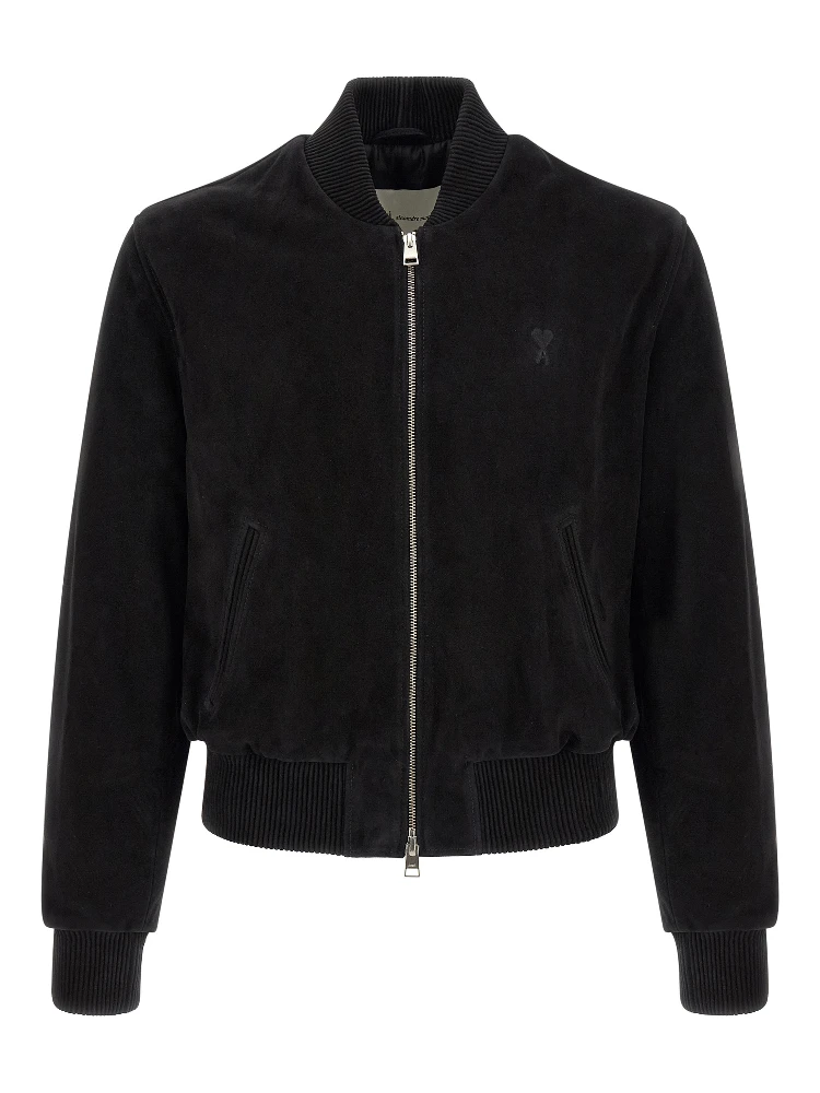 Black Goatskin Bomber