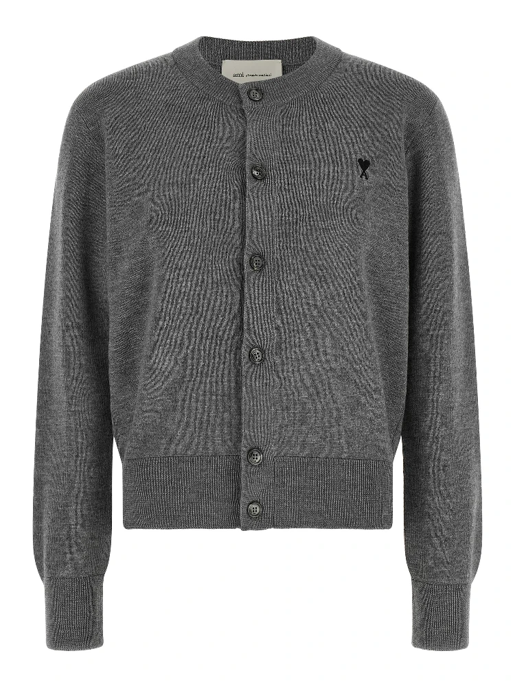 Gray Wool Cardigan