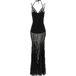 Black Polyamide Long Dress