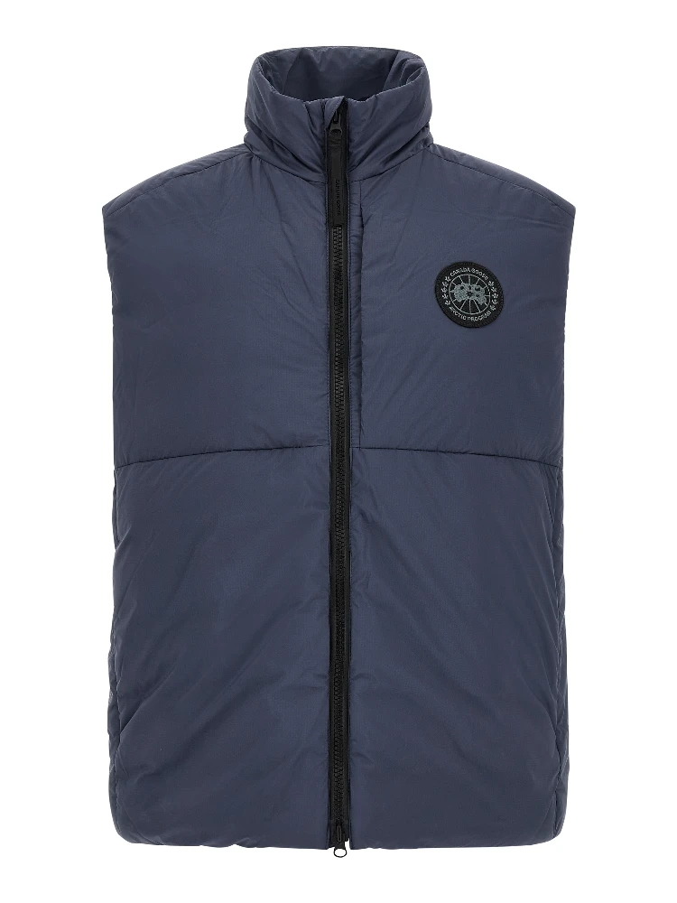 Blue Polyamide Sleeveless Jacket