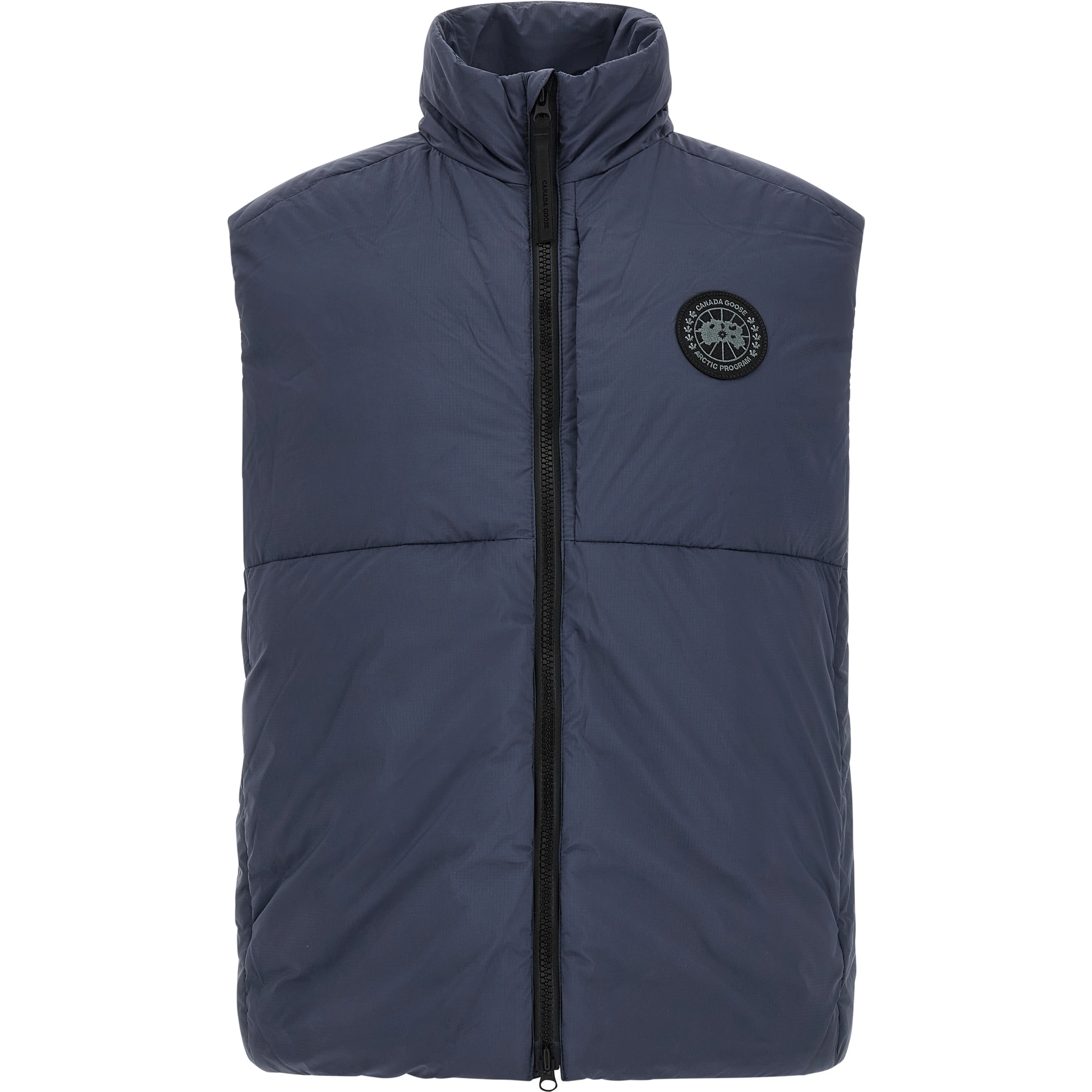 Blue Polyamide Sleeveless Jacket