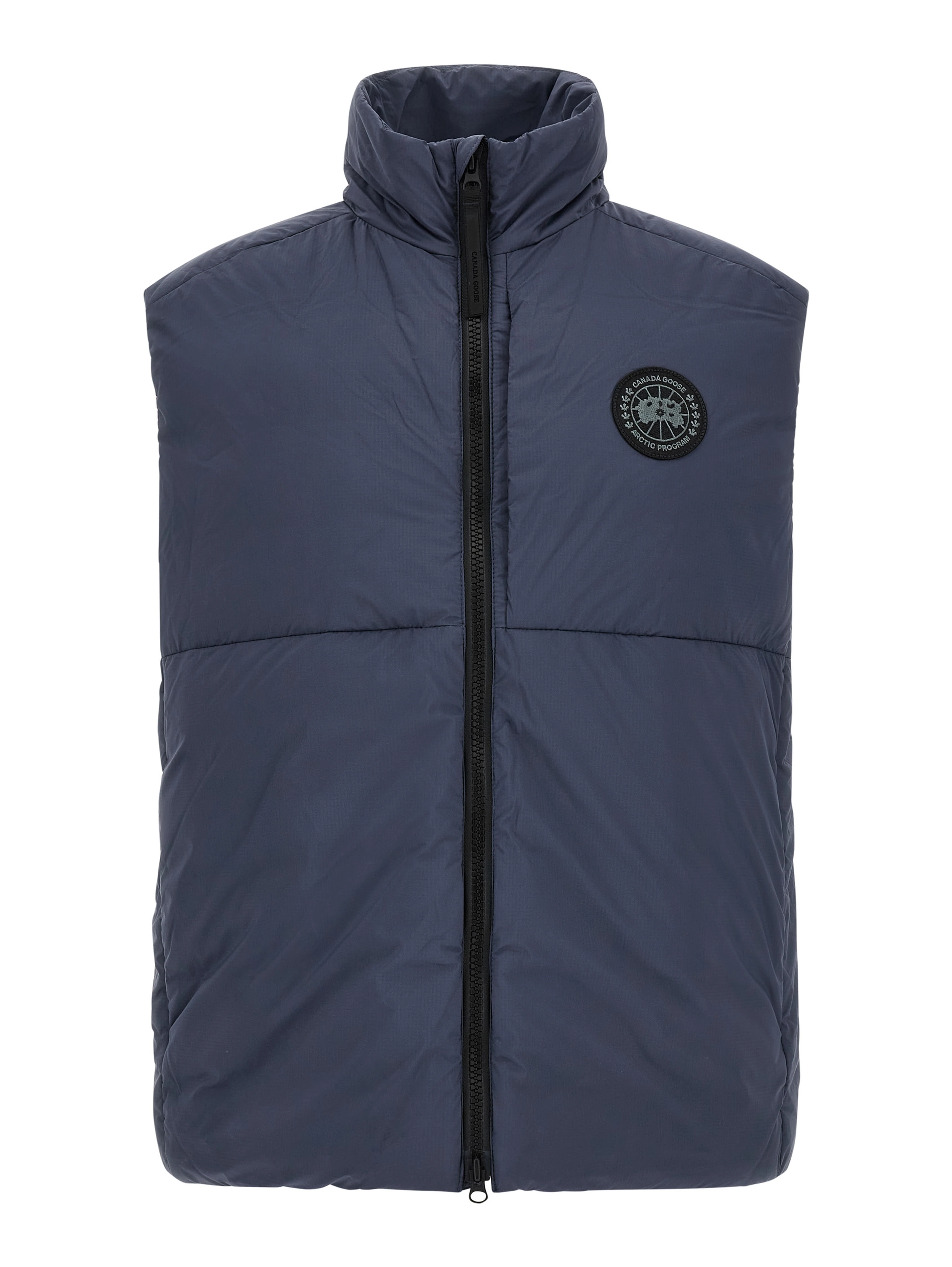 Blue Polyamide Sleeveless Jacket