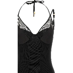 Black Polyamide Long Dress