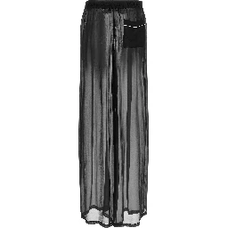 Black Silk Casual Pants