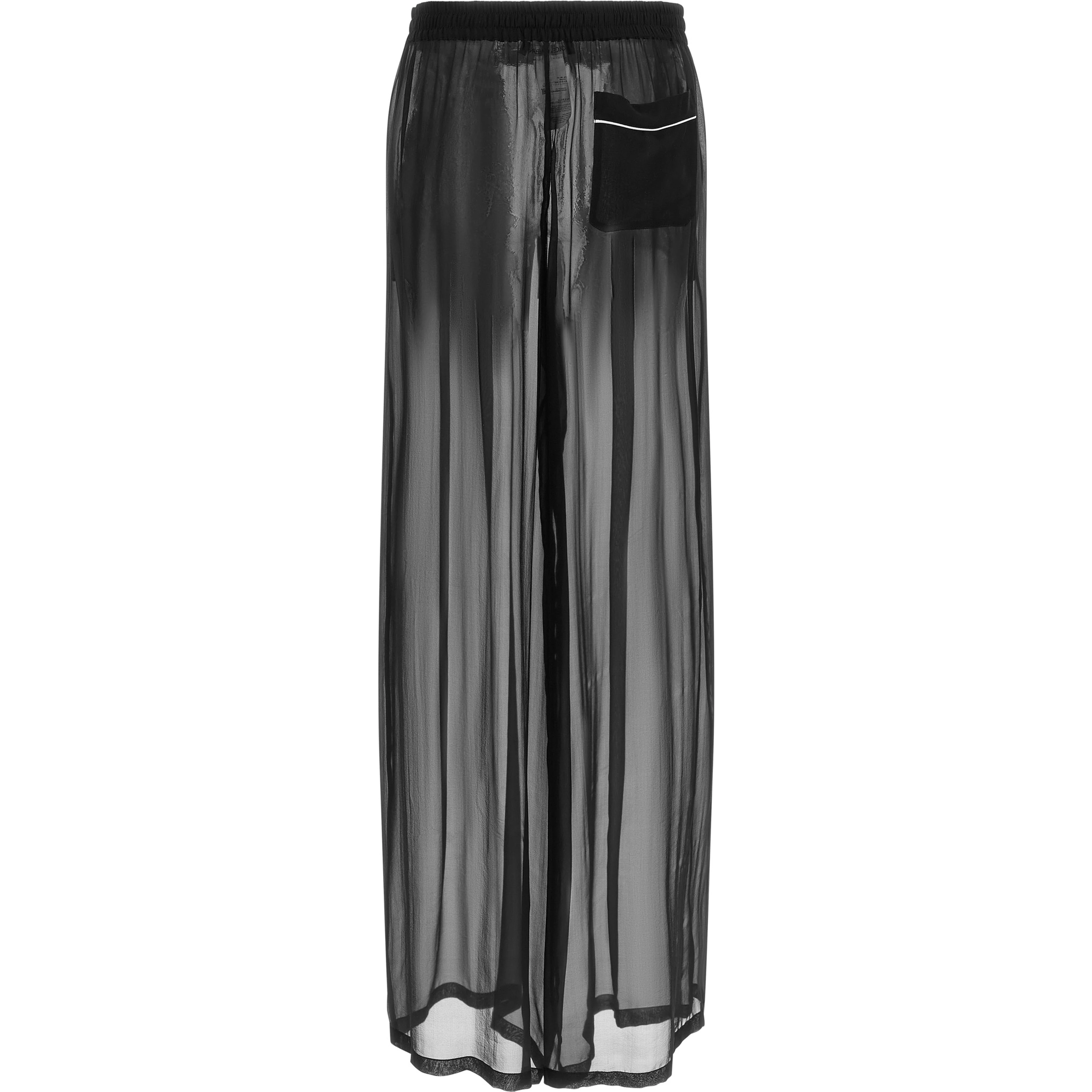 Black Silk Casual Pants