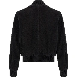 Black Goatskin Bomber
