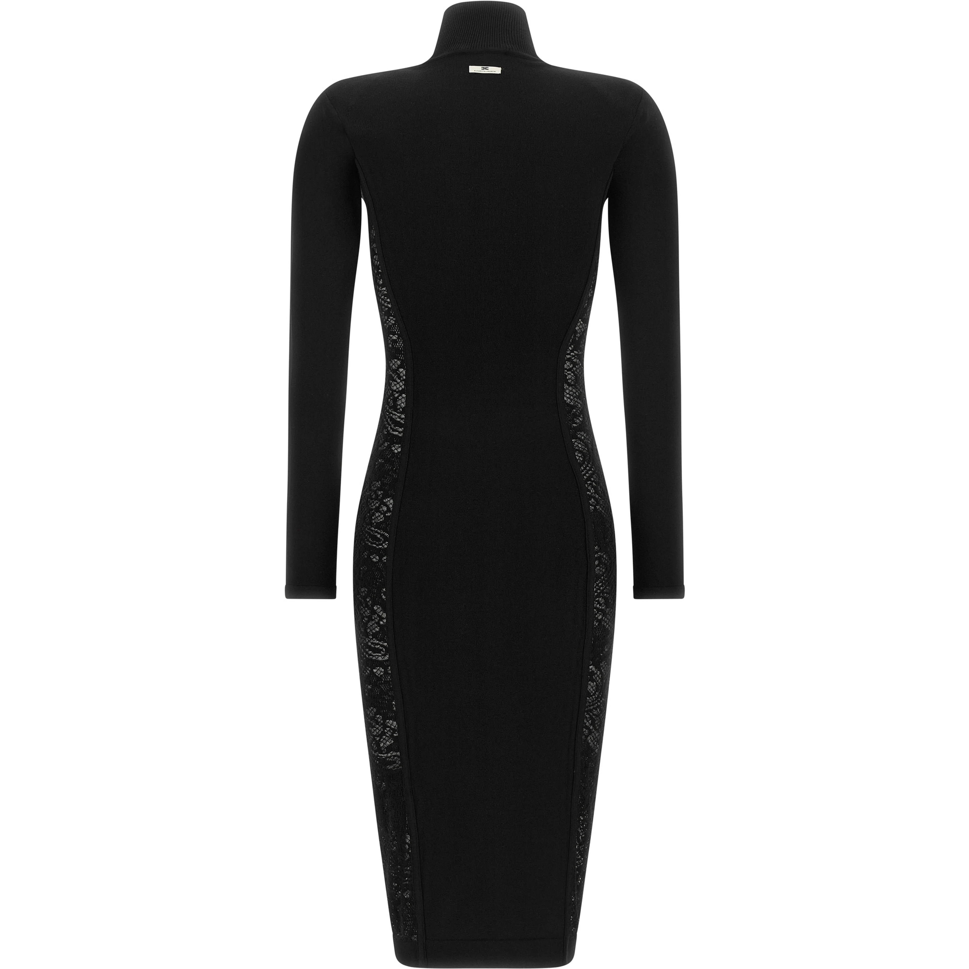 Black Viscose Midi Dress