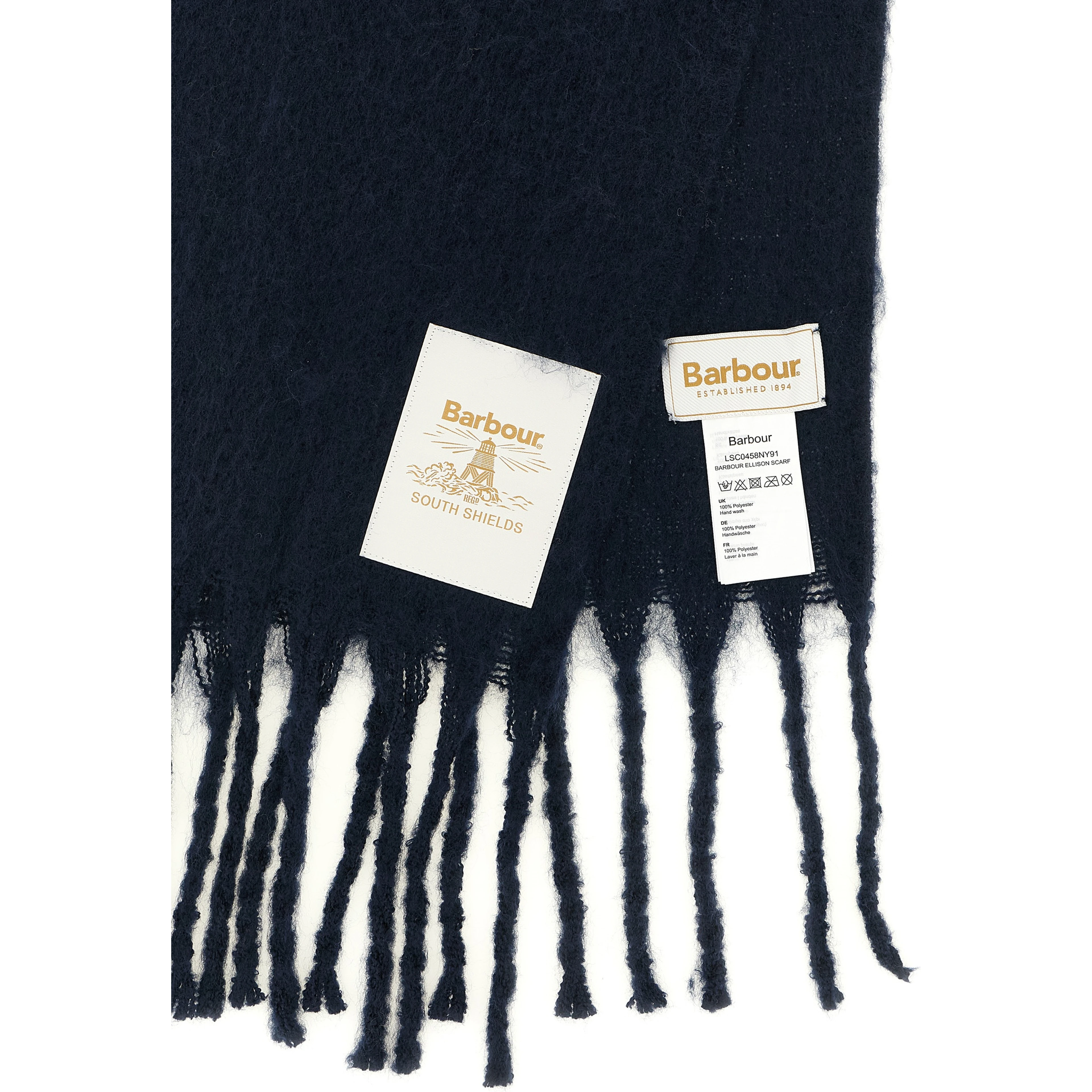 Blue Polyester Scarf