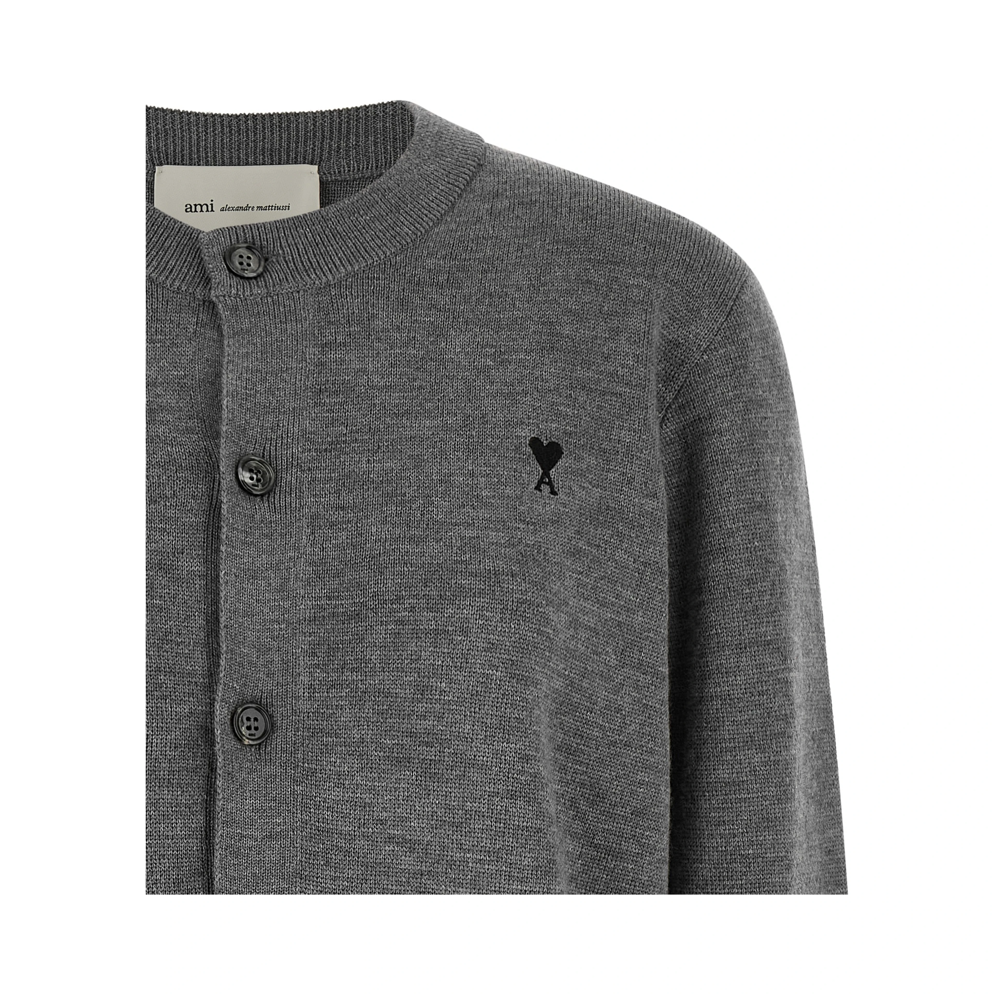 Gray Wool Cardigan