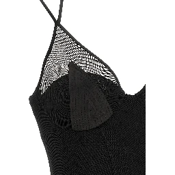 Black Polyamide Long Dress