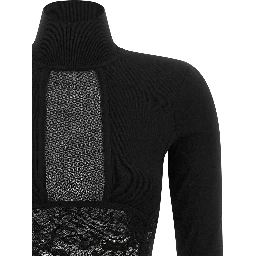 Black Viscose Midi Dress