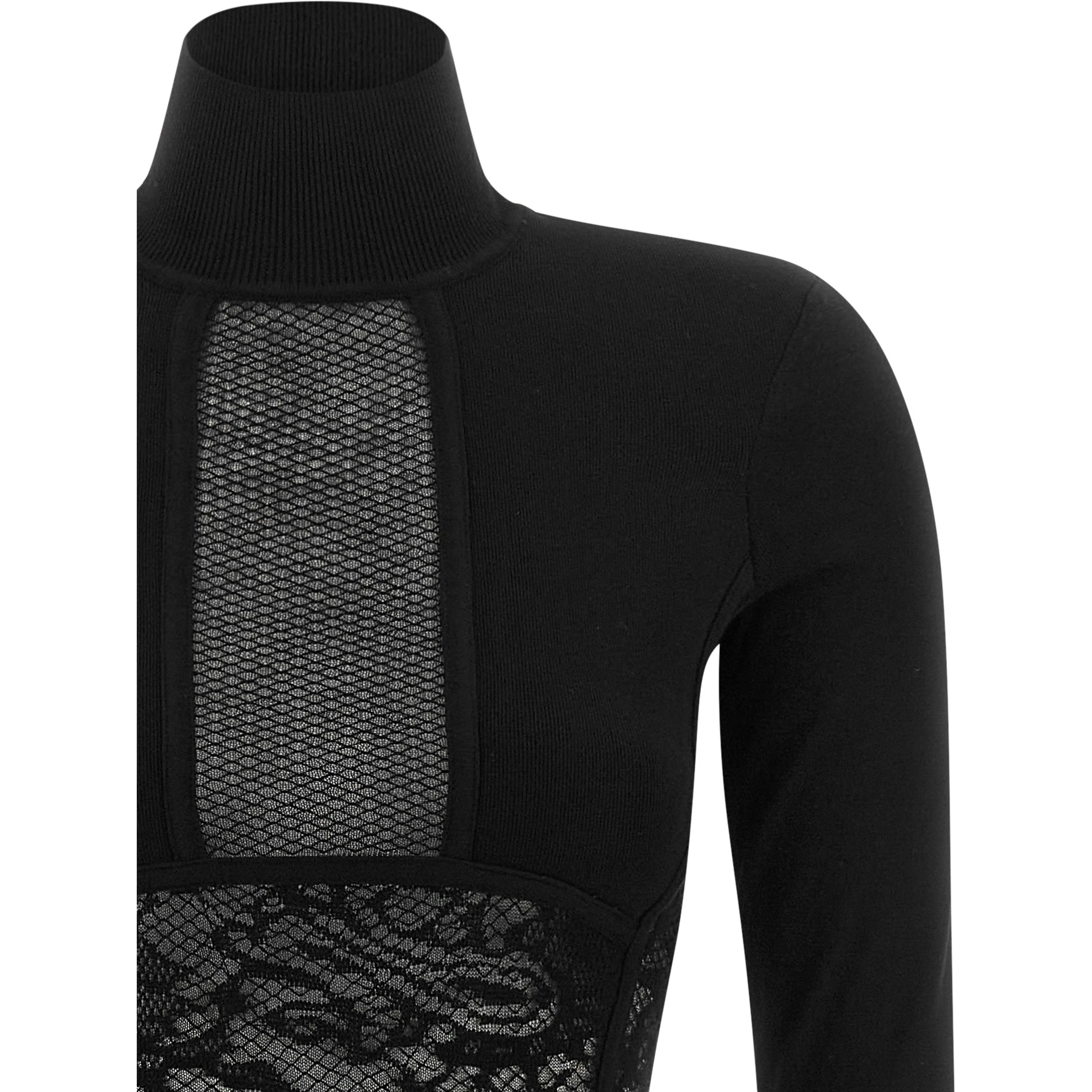 Black Viscose Midi Dress
