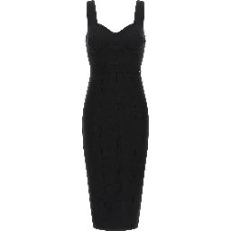 Black Polyamide Midi Dress