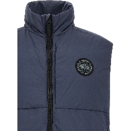 Blue Polyamide Sleeveless Jacket