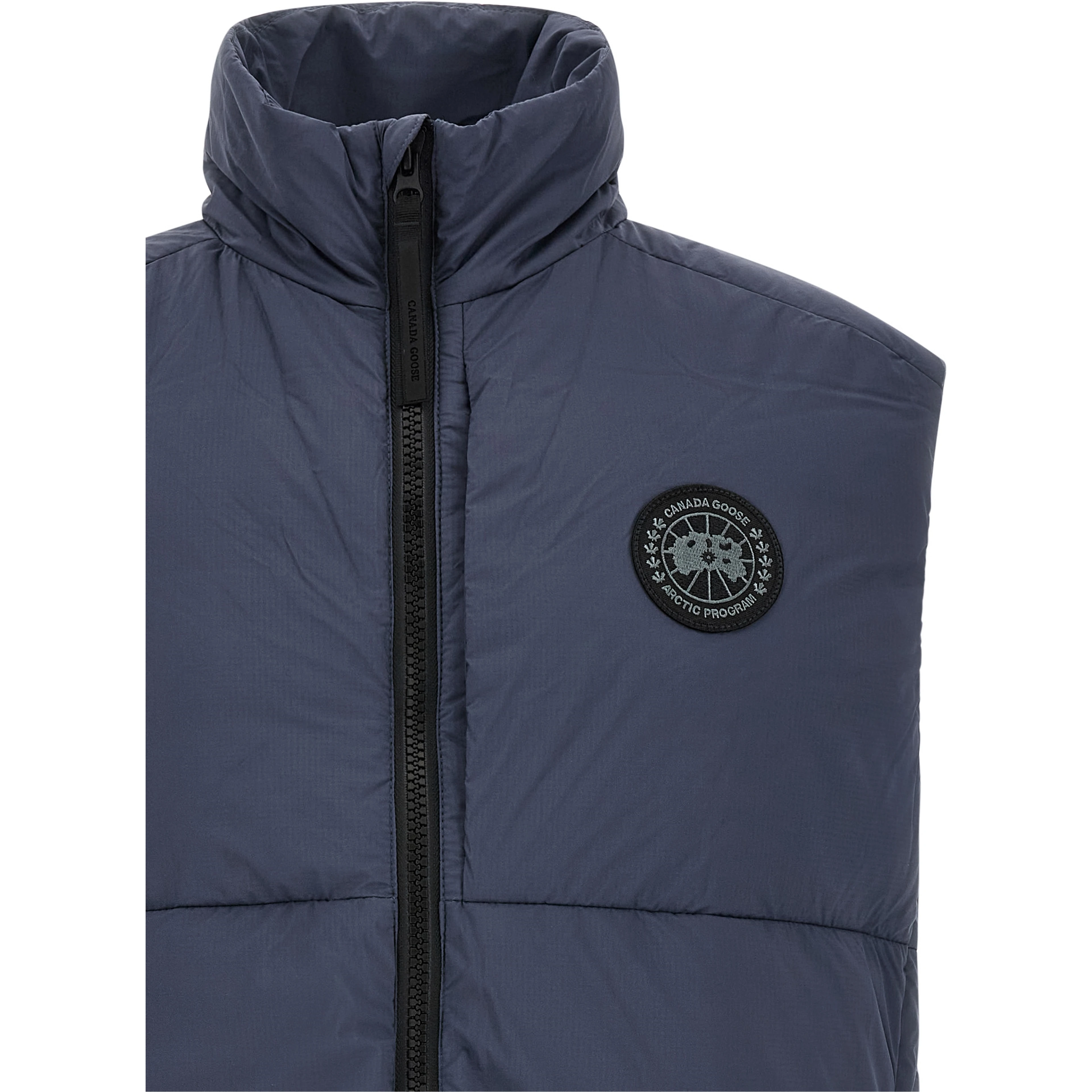Blue Polyamide Sleeveless Jacket