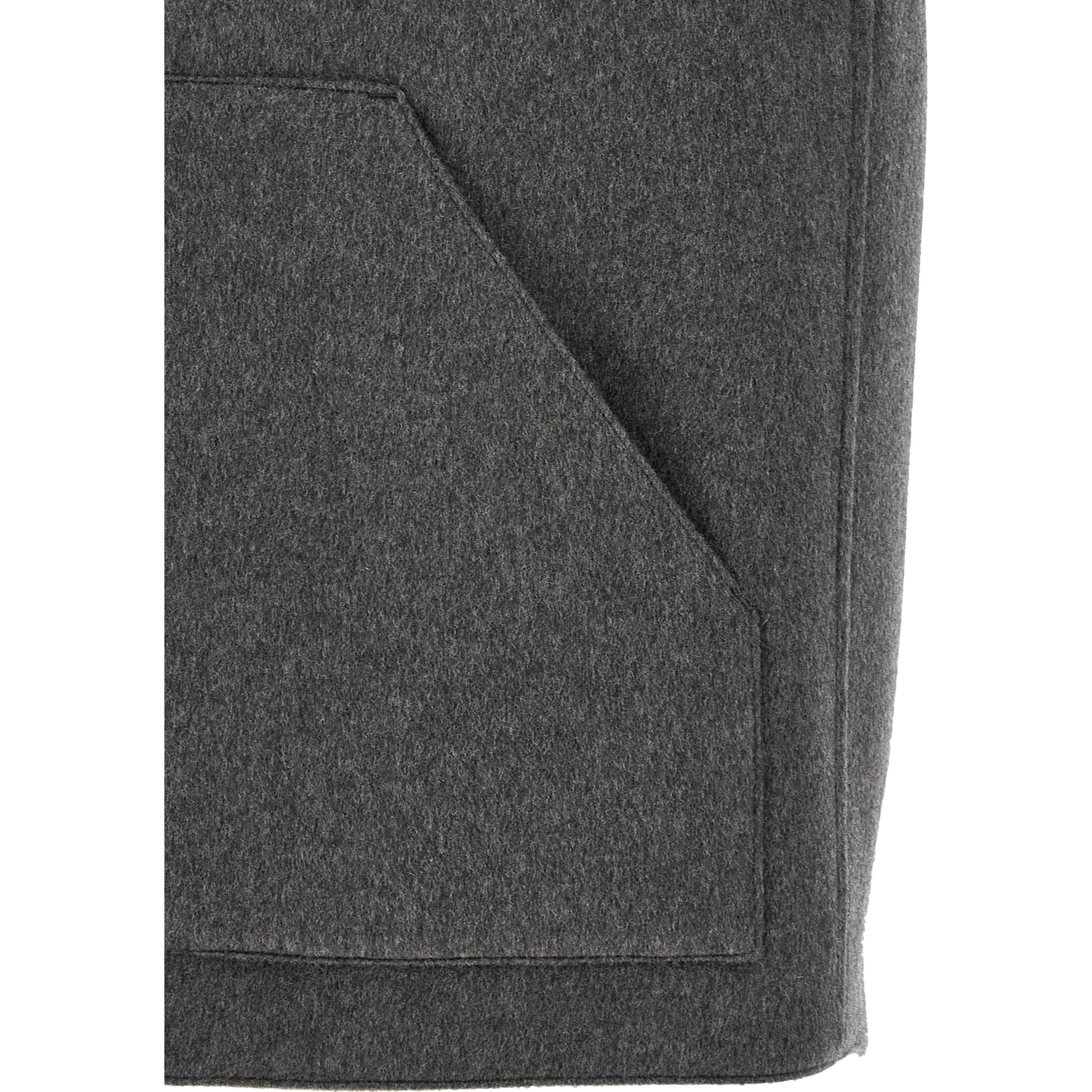 Gray Virgin Wool Sleeveless Jacket