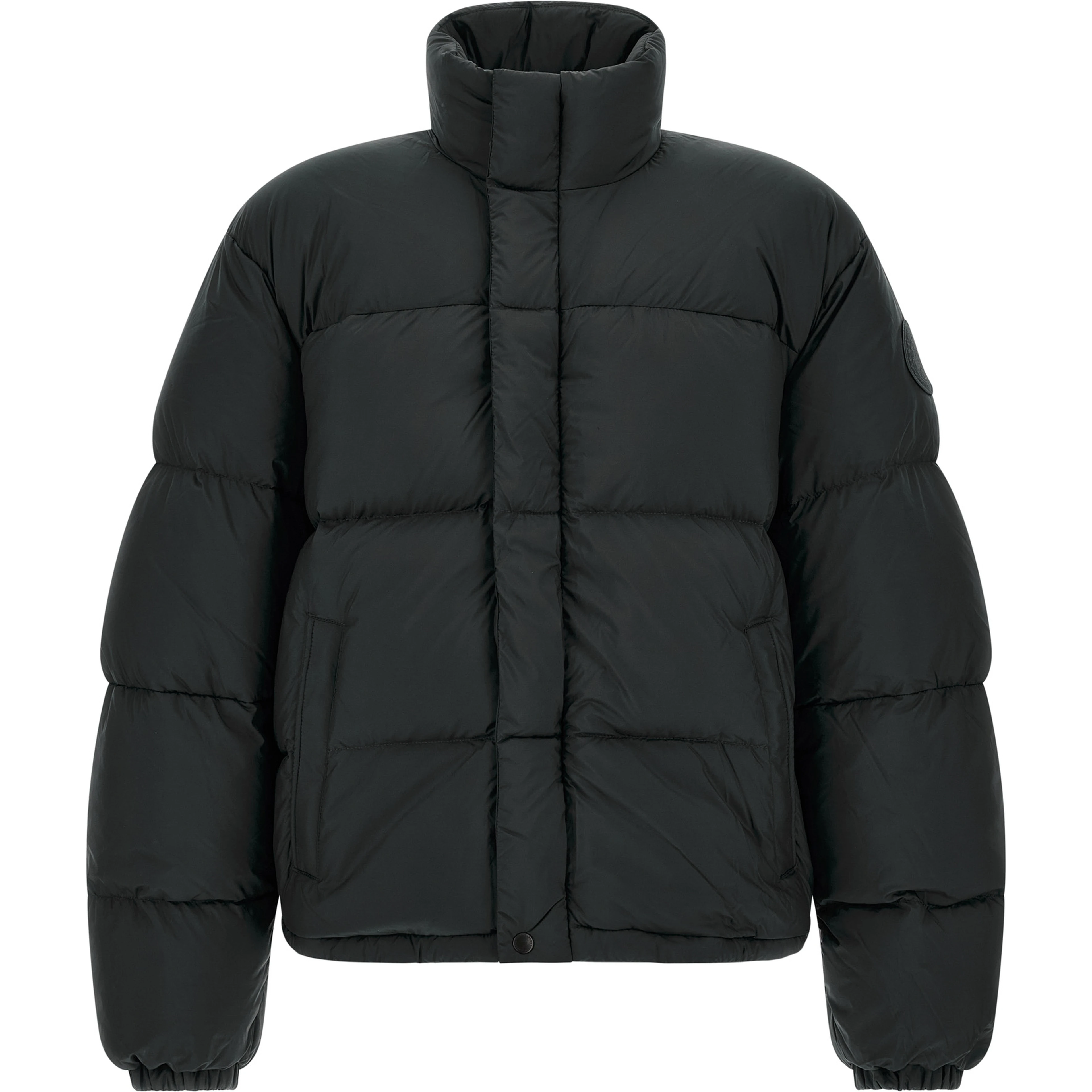Black Polyamide Full-Length Jacket