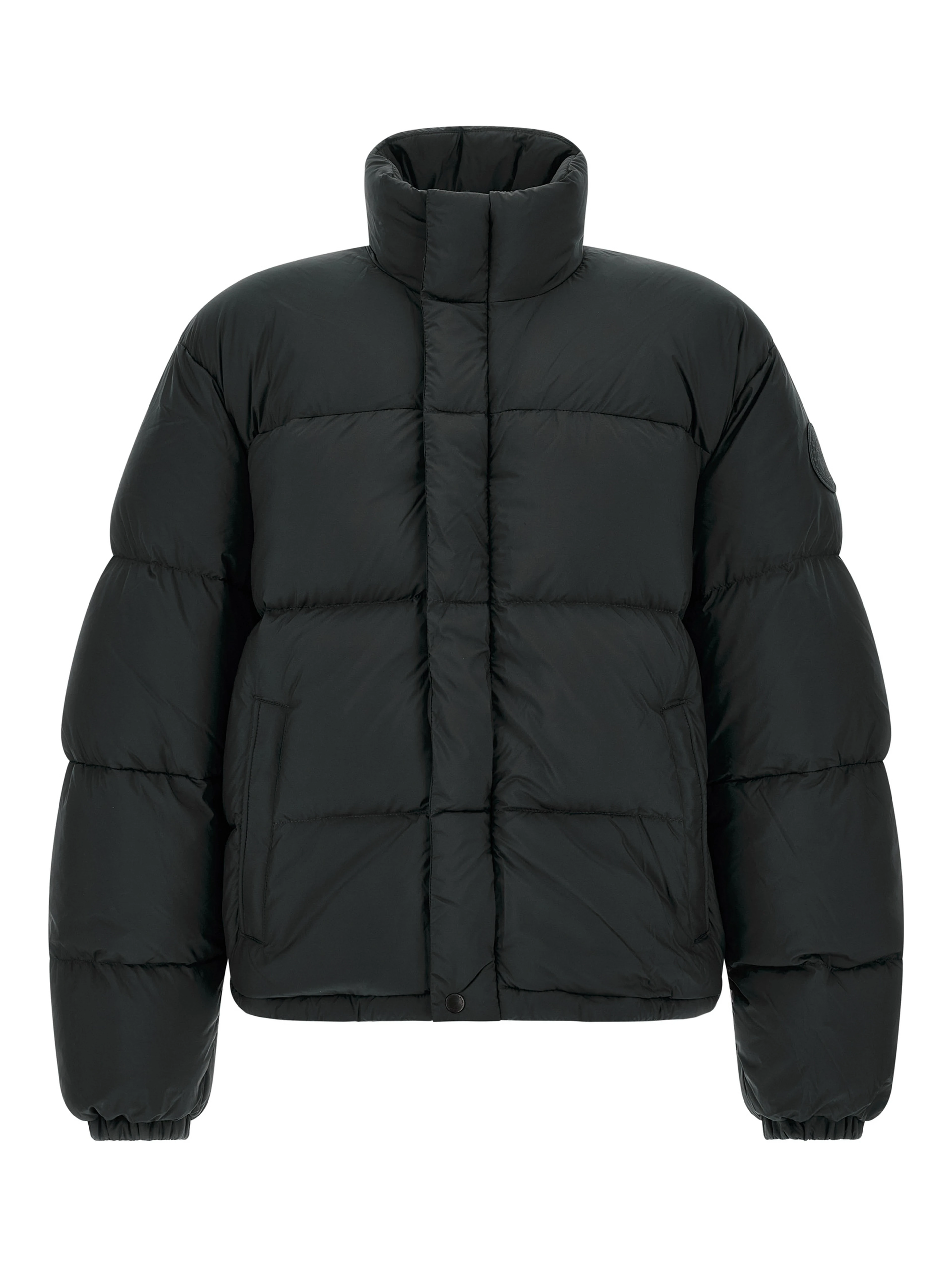 Black Polyamide Full-Length Jacket