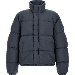 Gray Polyamide Full-Length Jacket