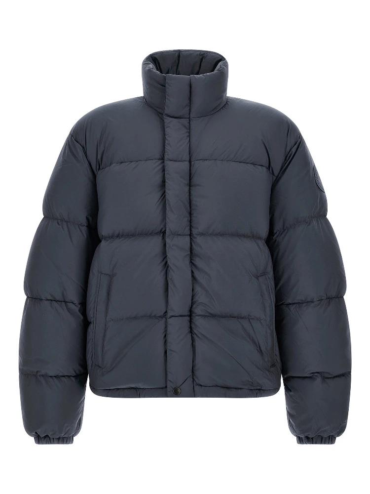 Gray Polyamide Full-Length Jacket