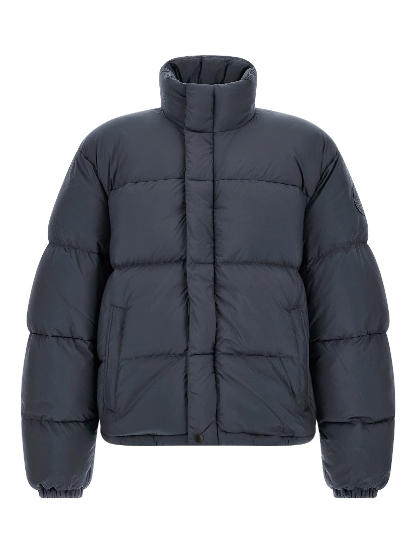 Gray Polyamide Full-Length Jacket