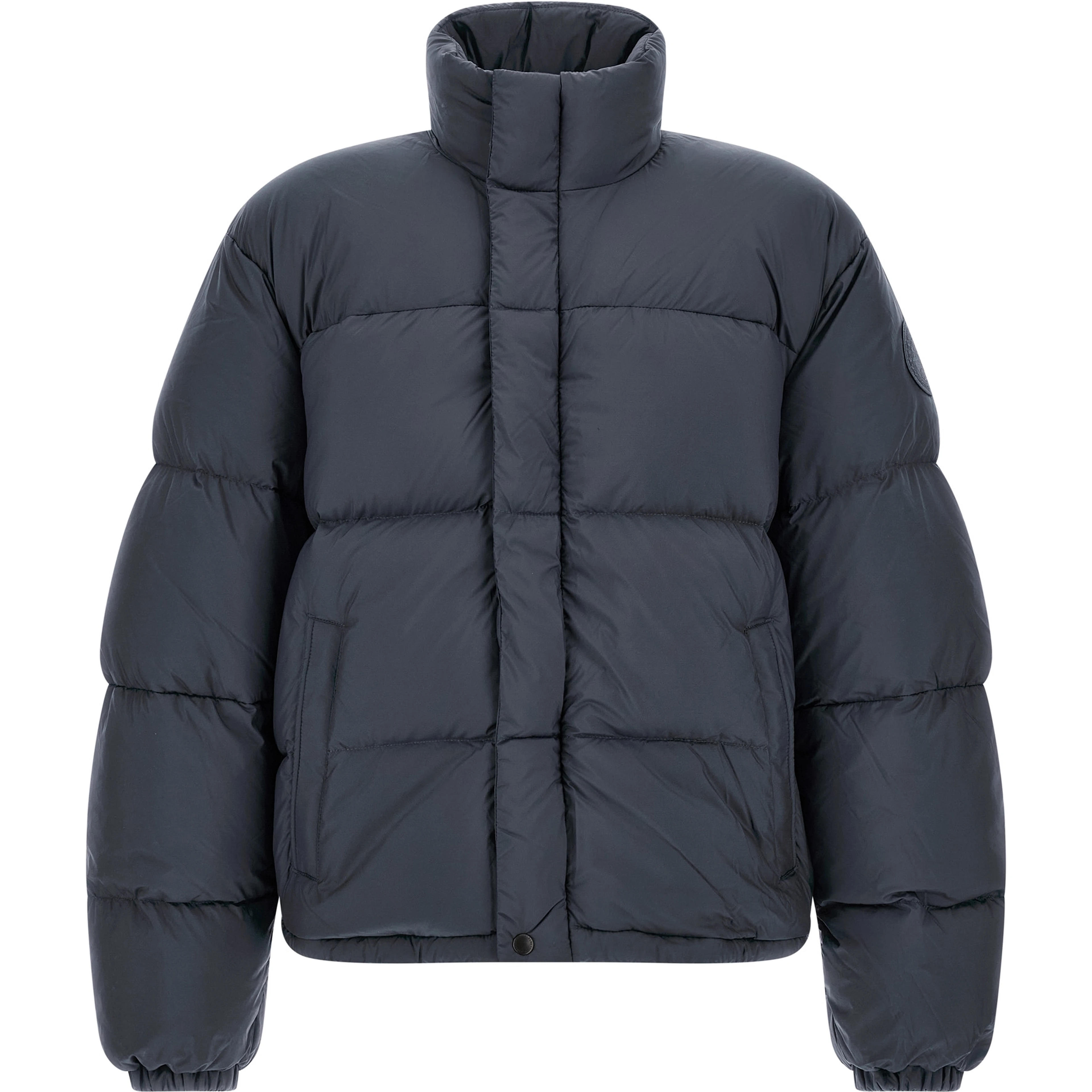 Gray Polyamide Full-Length Jacket