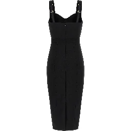 Black Polyamide Midi Dress