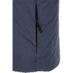 Blue Polyamide Sleeveless Jacket