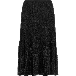 Black Viscose Midi Skirt