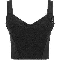 Black Polyamide Tank Tops