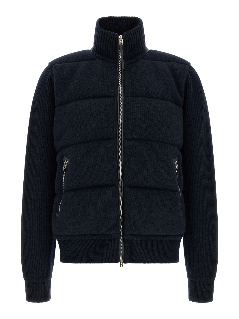 Blue Virgin Wool Full-Length Jacket