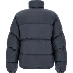 Gray Polyamide Full-Length Jacket
