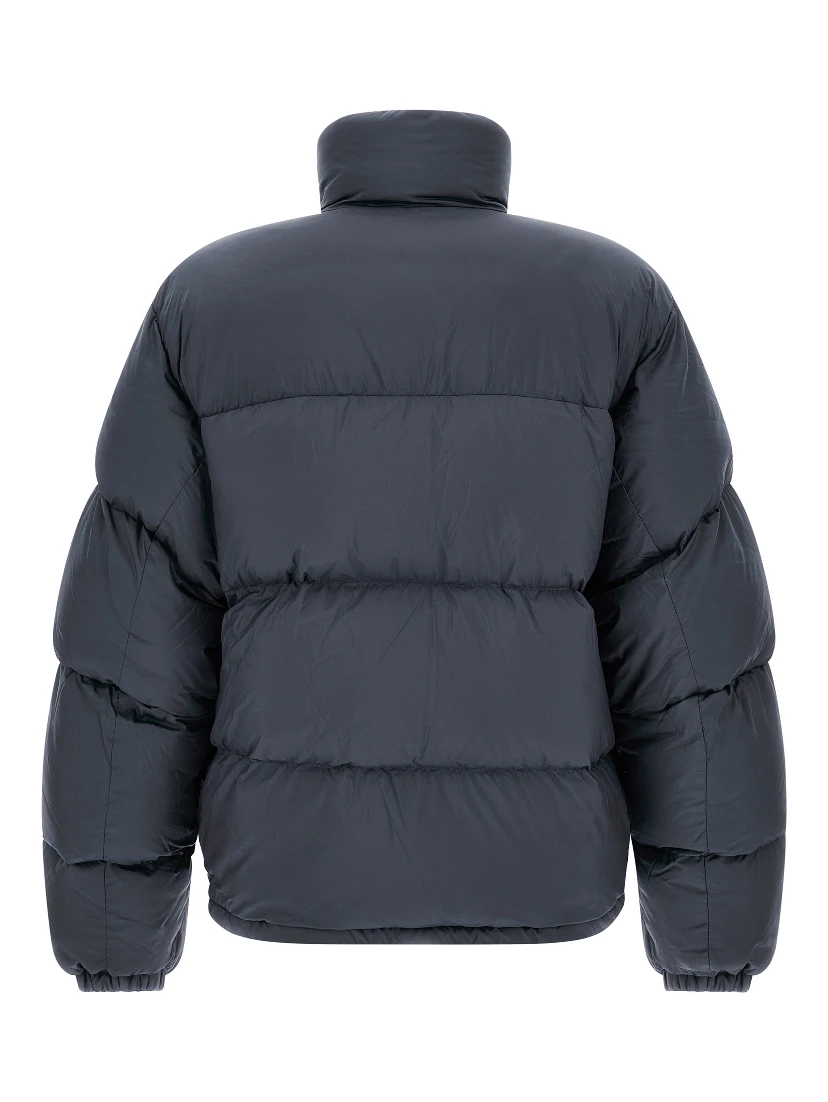 Gray Polyamide Full-Length Jacket