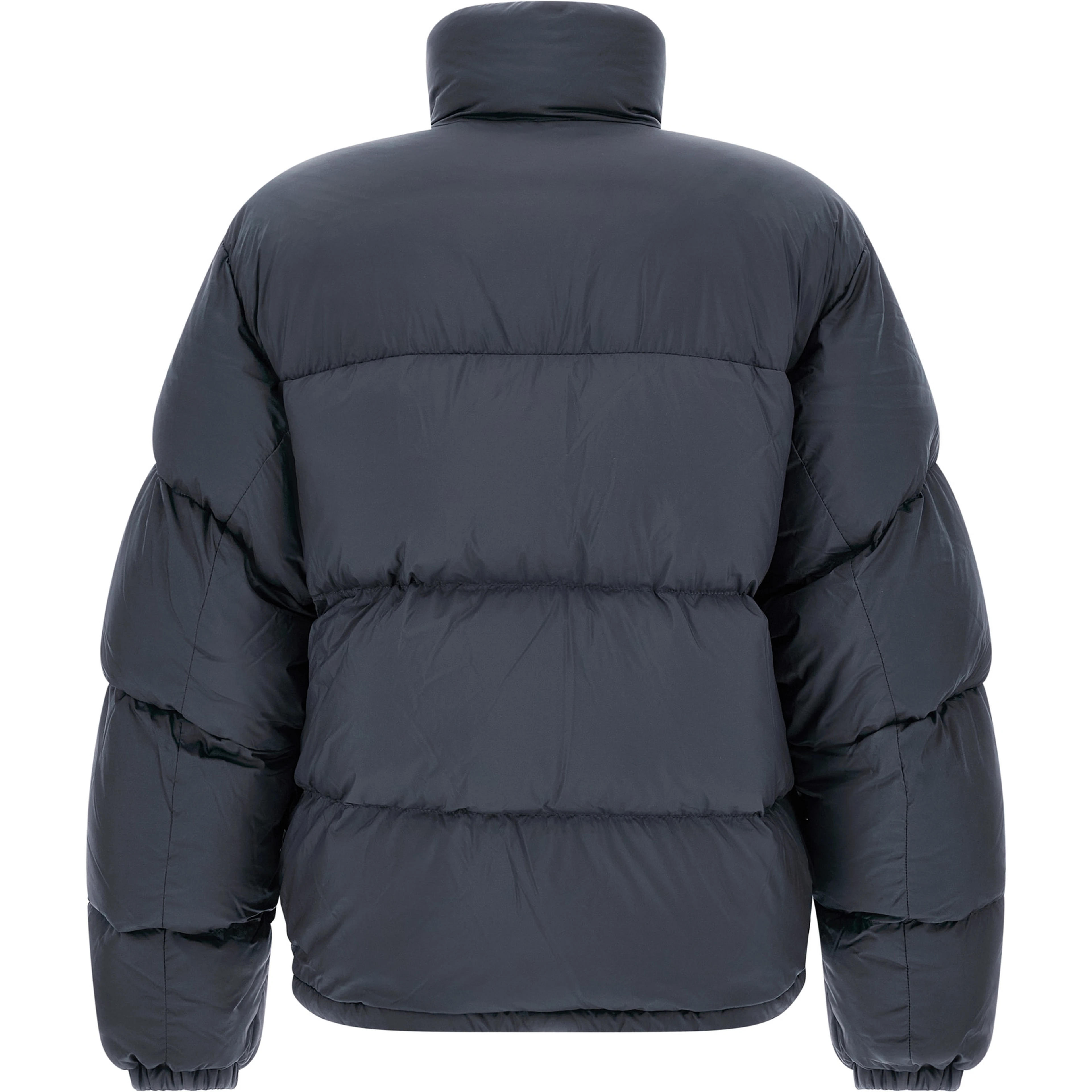 Gray Polyamide Full-Length Jacket