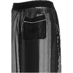 Black Silk Casual Pants