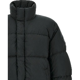Black Polyamide Full-Length Jacket